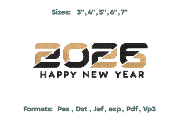 2026 Split Block New Year Art Embroidery