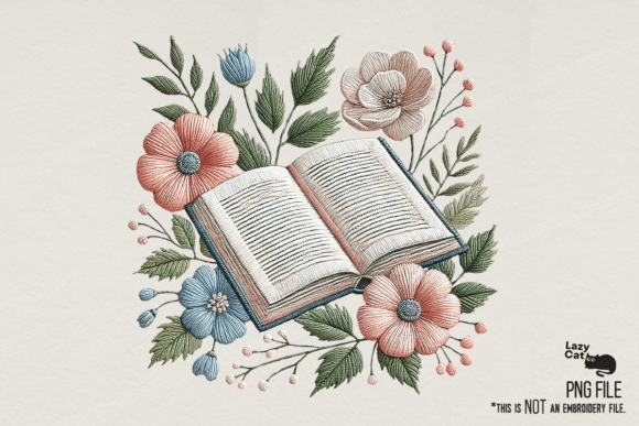 Book Flower Embroidery PNG Clipart: A Designer's Review