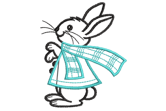 Cartoon Bunny with Scarf Embroidery Review