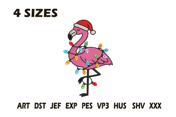 Christmas Flamingo Lights Embroidery Review