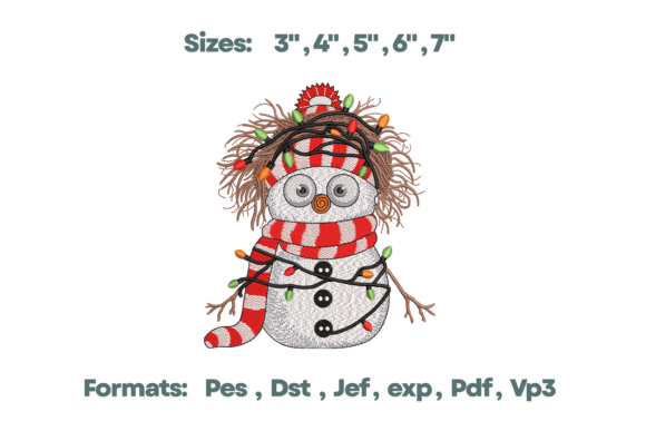 Christmas Snowman with Lights Embroidery Review