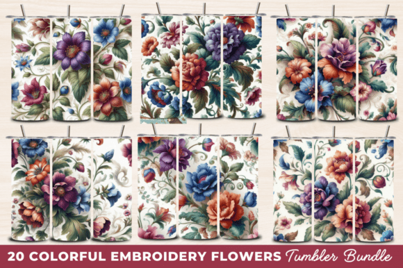 Colorful Embroidery Flowers Tumbler Wrap Review