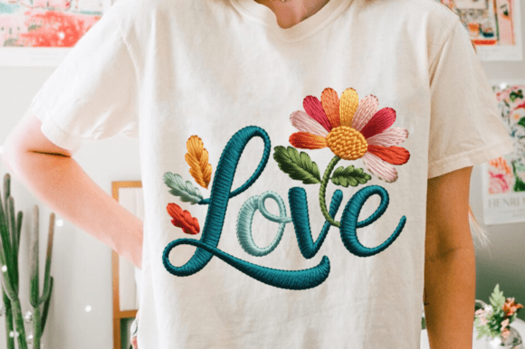 Floral LOVE Embroidery Design Valentine Review