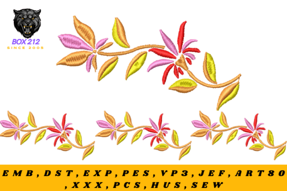 Floral Motif Borders Embroidery Design Review