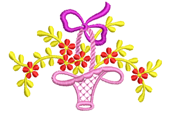 Flowers in a Basket Embroidery Design Review