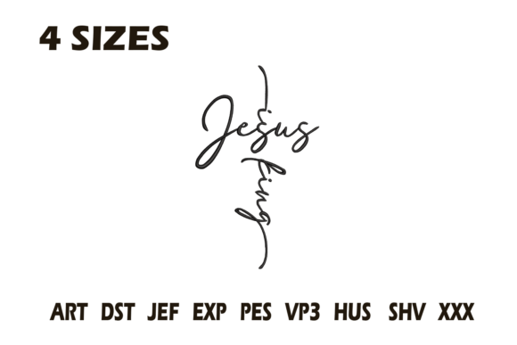 Jesus King Cross Script Embroidery Review