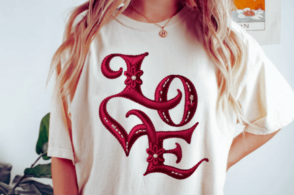 LOVE Script Embroidery PNG Design Review
