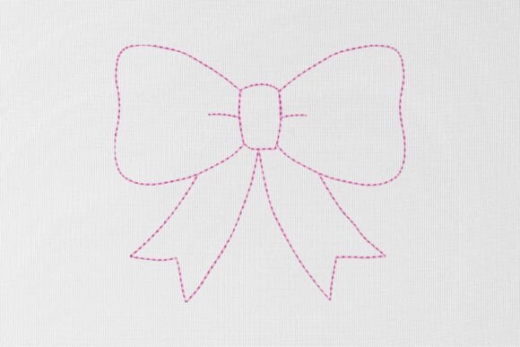 Pink Valentine s Day Bow Embroidery Review