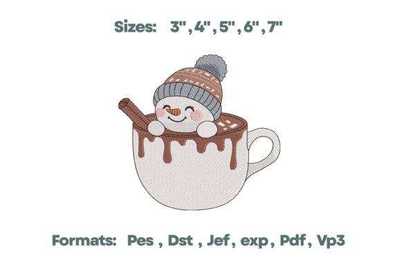 Snowman in Hot Cocoa Embroidery Design Review