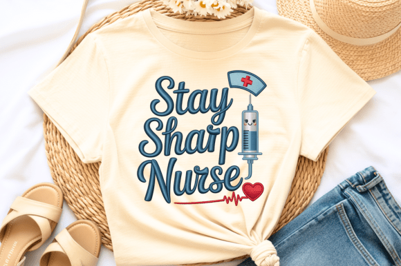 Stay Sharp Nurse Embroidery PNG: A Designer's Review
