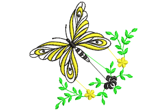 Yellow and Black Butterfly Embroidery Review